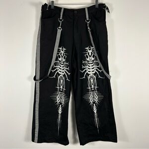 💕 Dead Threads Vintage 90s Rare Reflective
Bondage Pants Men's Black Graphic L